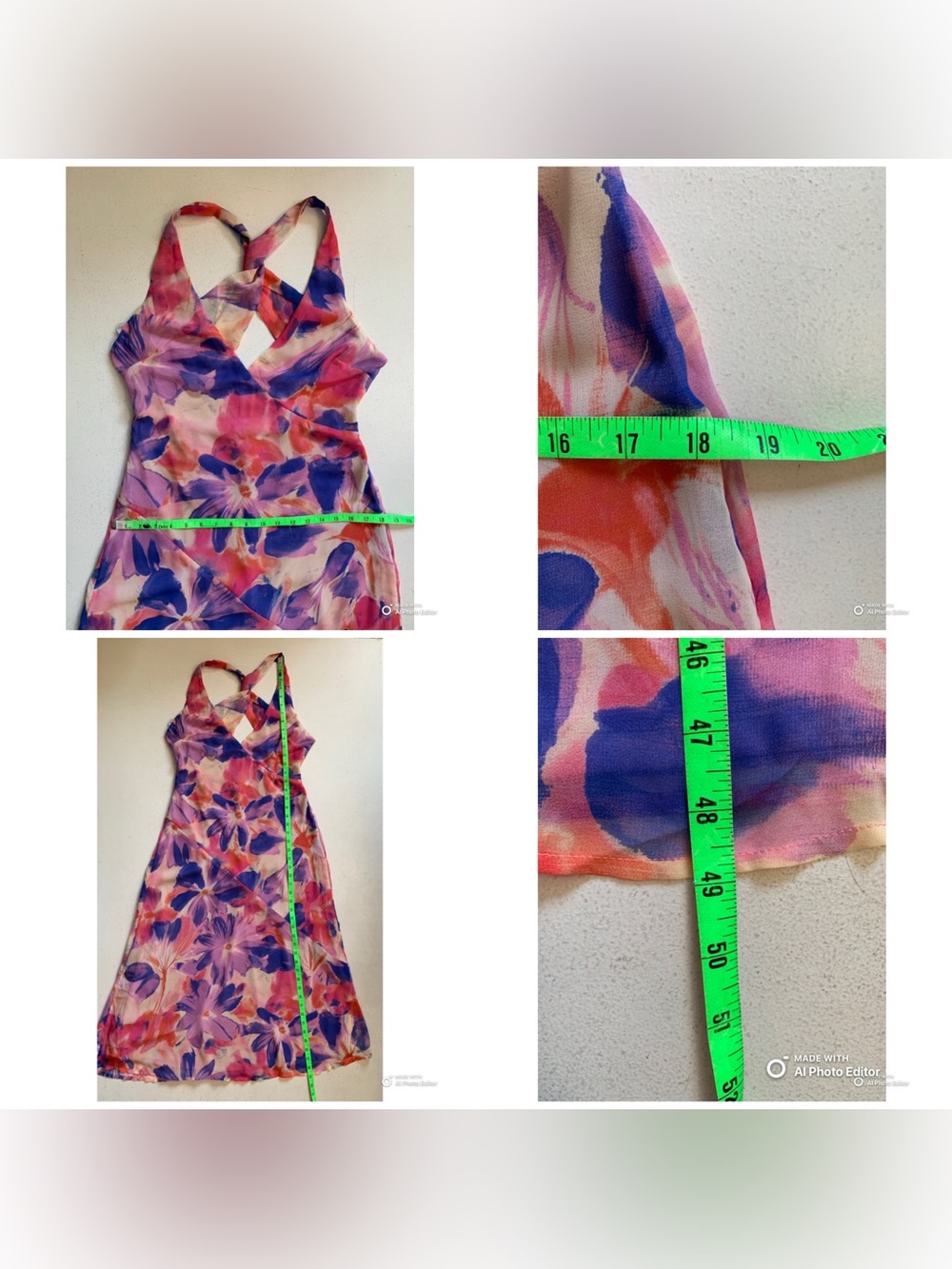 Lulu's Pink Purple Floral Midi Dress - Picture 12 of 16
